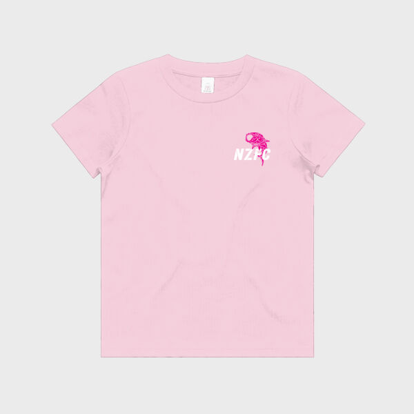 Kids Pink White Tee Thumbnail